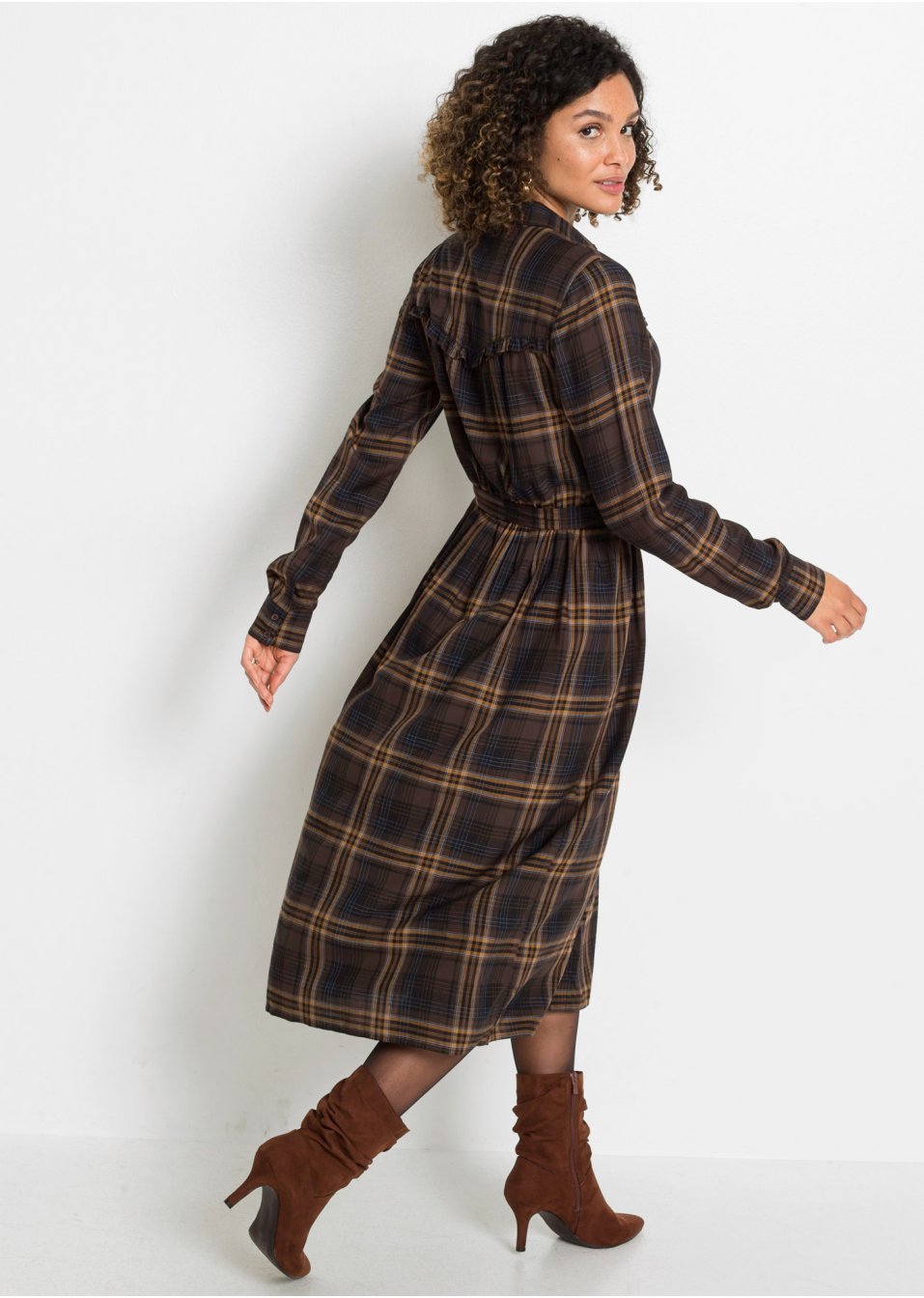 Robe-chemise à carreaux