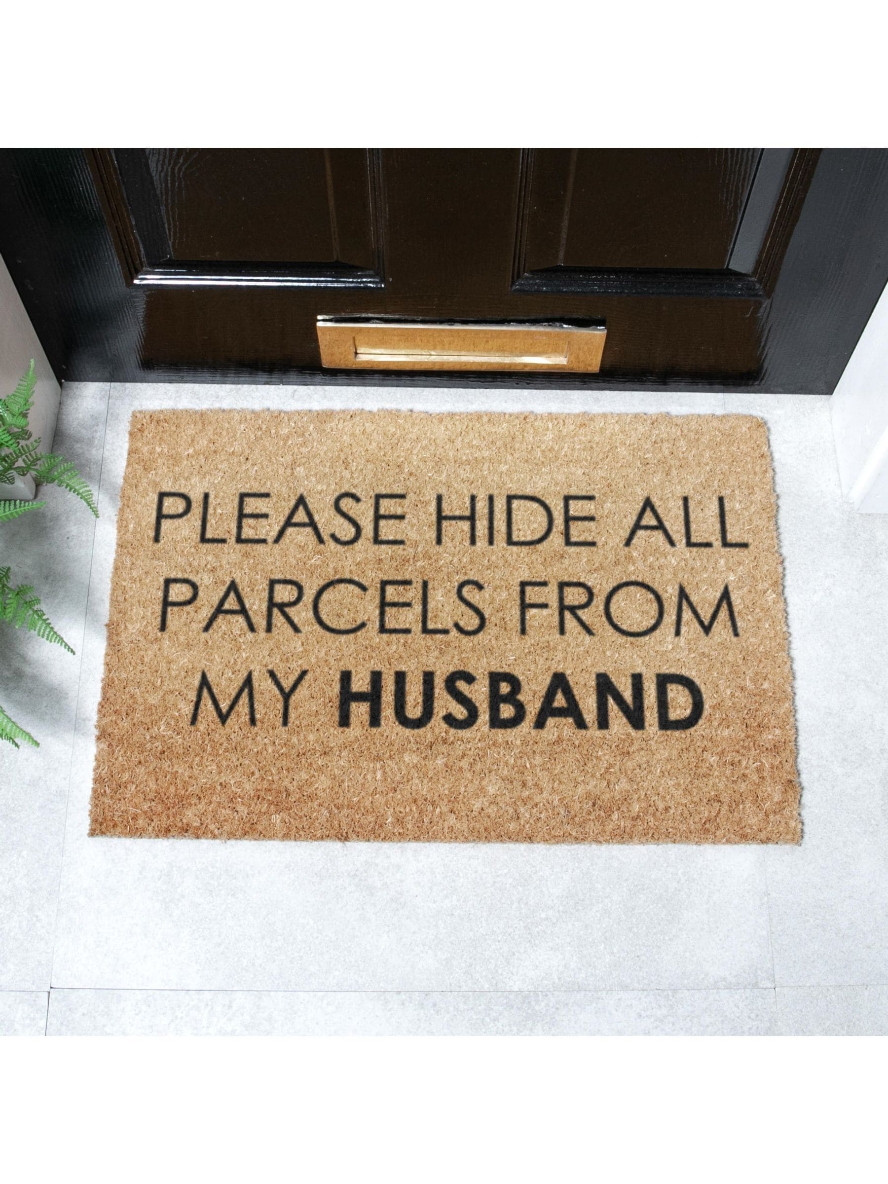 Artsy Mats Please Hide All Parcels From My Husband Doormat