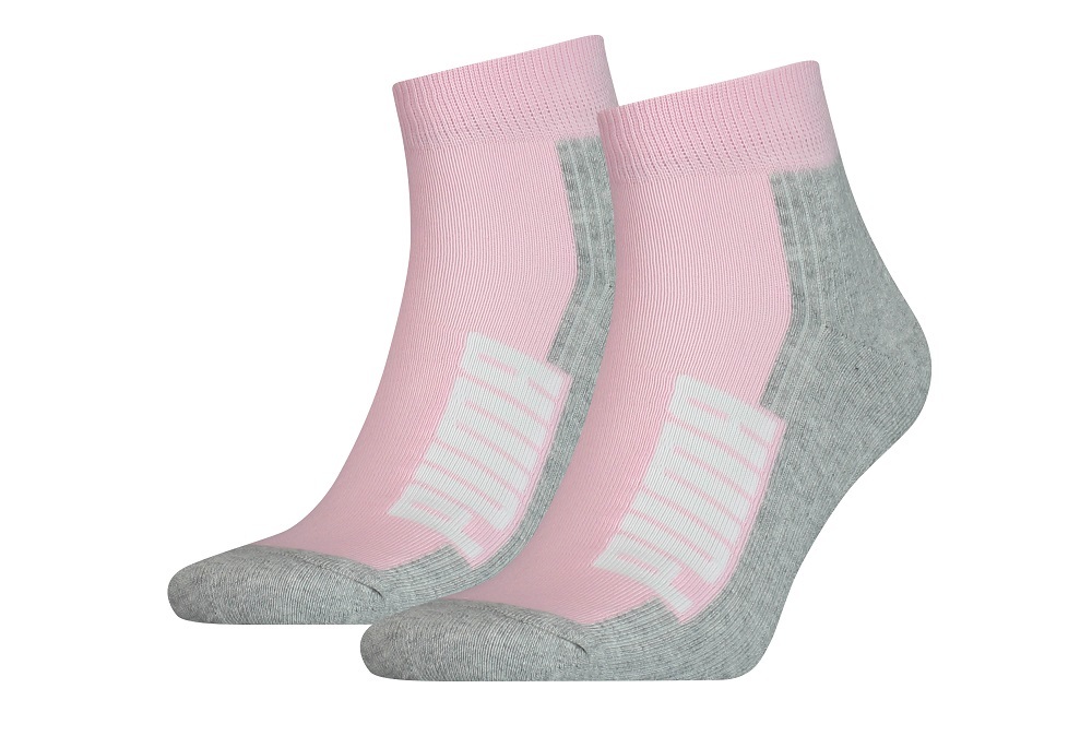 2er Pack PUMA Damen und Herren Socken - pink-grau - 35/38