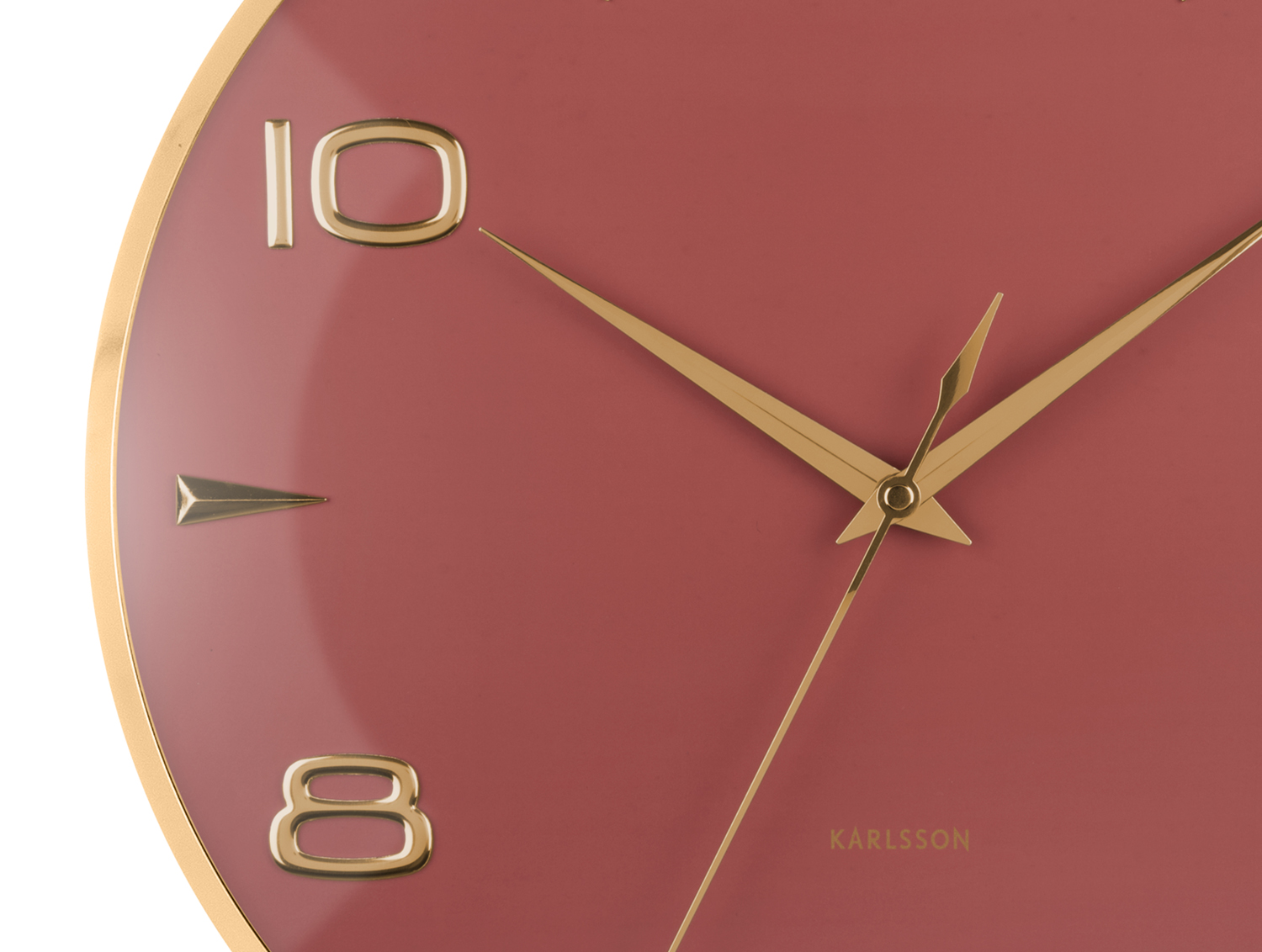 Wall clock Sienna Glow red ochre