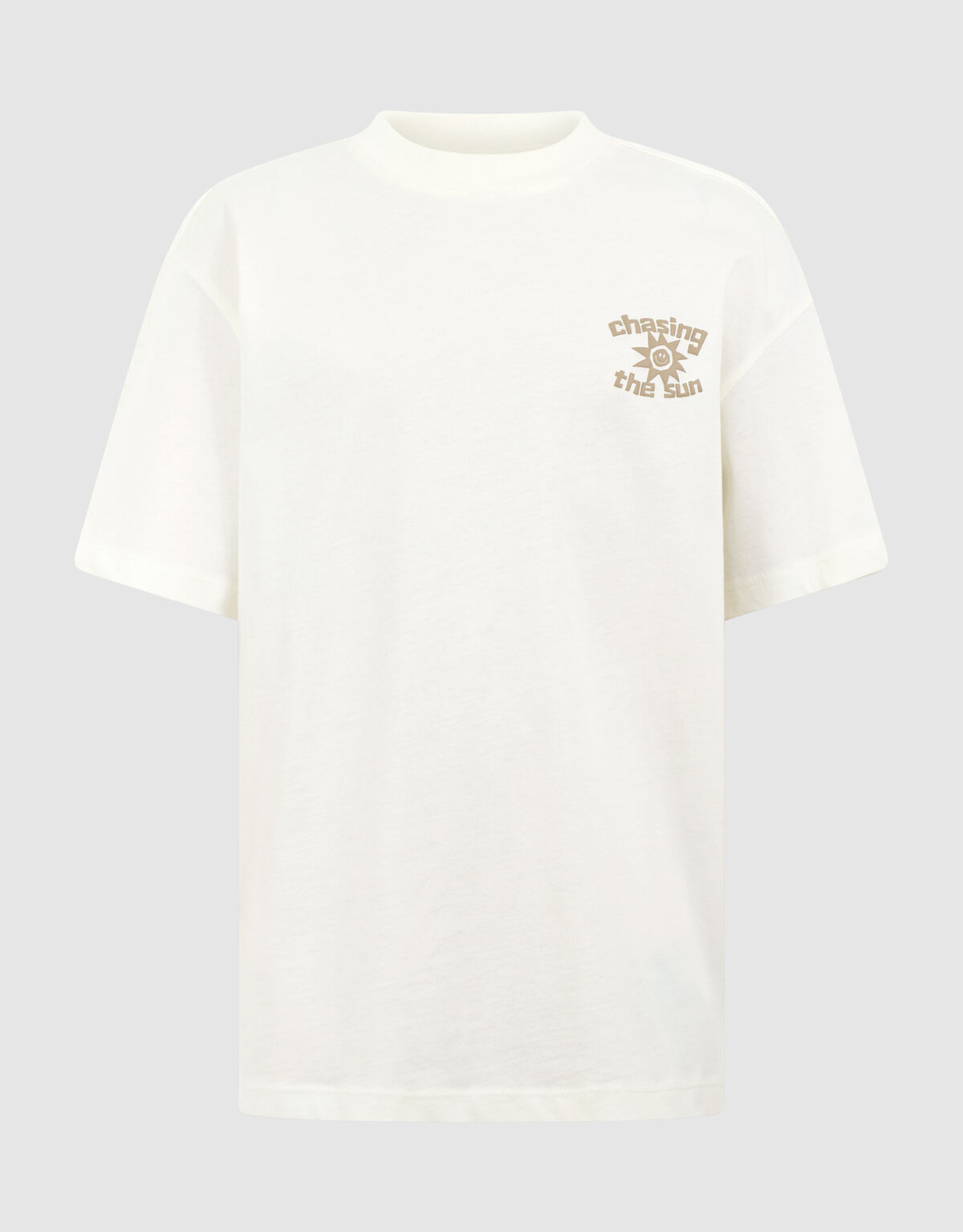 Chasing Artwork T-shirt Gebroken Wit