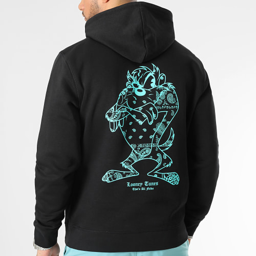 Sweat Capuche Bandana Taz Noir Bleu Turquoise