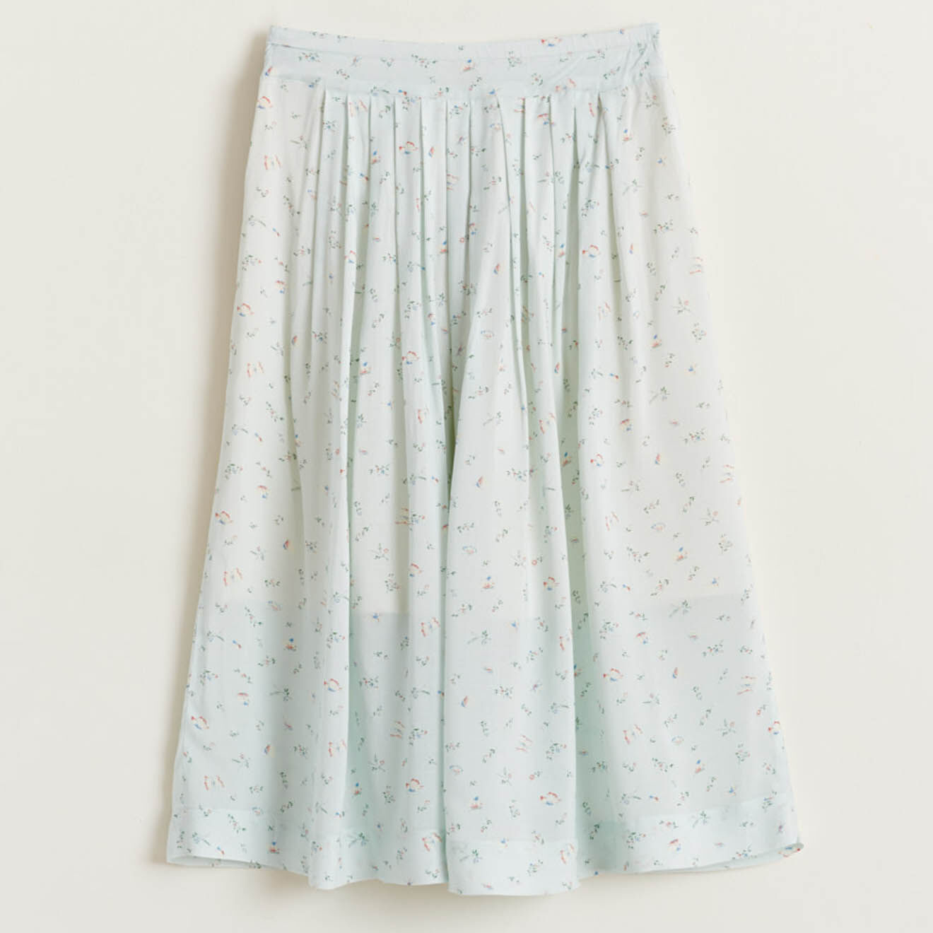 Bellerose Jupe Amazone mi-longue imprimée bleu clair