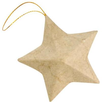 Sachet de 5 étoiles 3x11,5x18cm - Kraft