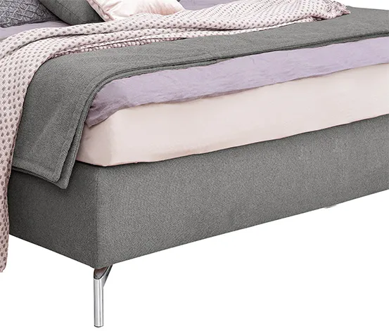 Boxspringbett »Arano«, 140 x 200 cm, Matratzenhärtegrad H2, platingrau