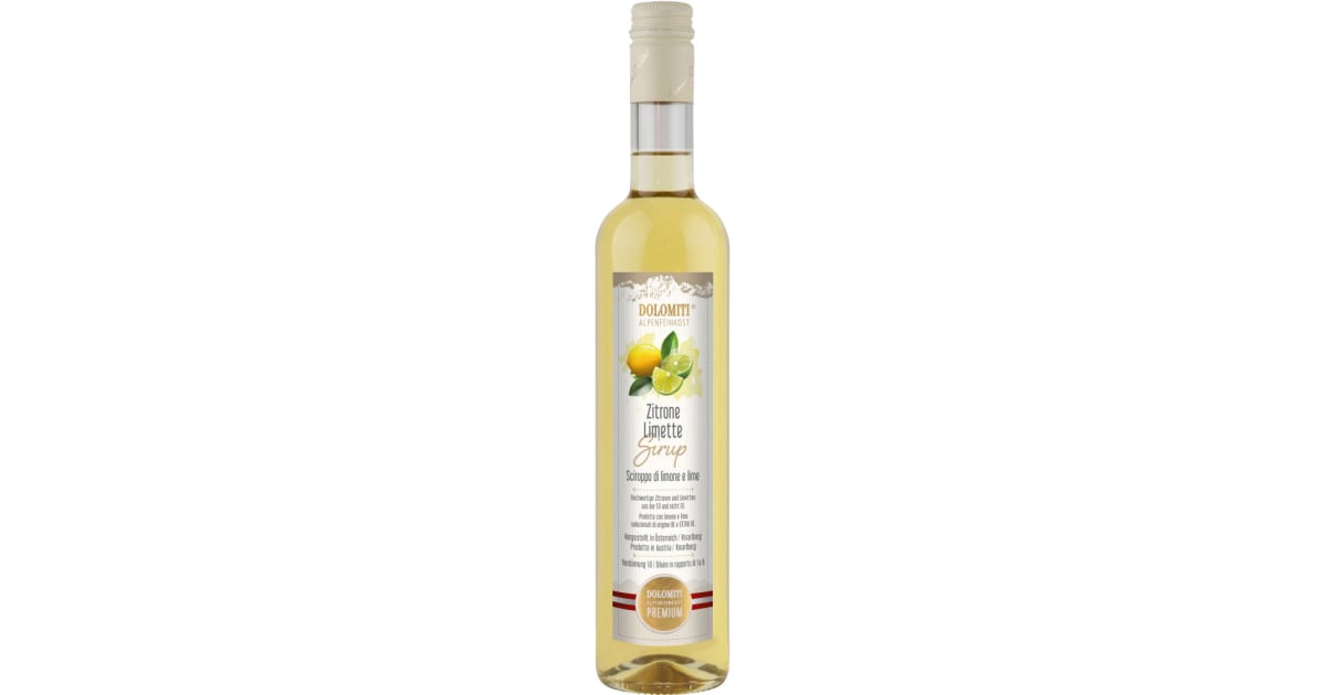 Dolomiti Zitrone - Limette Sirup (Einweg)