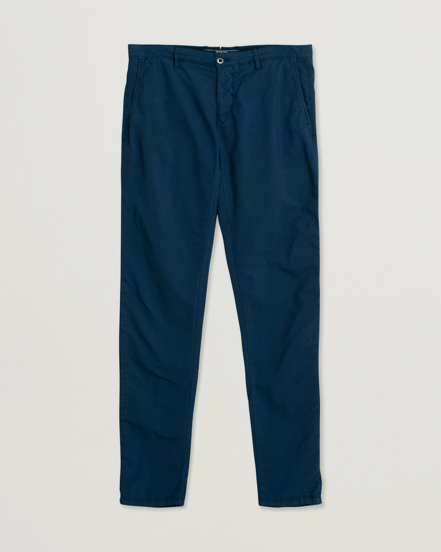 Incotex Slim Fit Garment Dyed Washed Slacks Navy W35