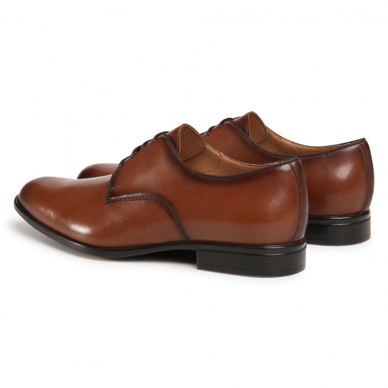 Geox Derbies en Cuir Lacopo cognac