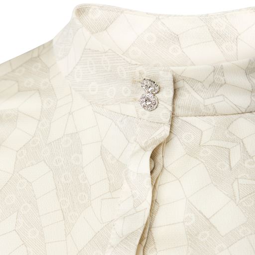 Bruuns Bazaar Acacia Sarias Kjole, Light Square Print, 42