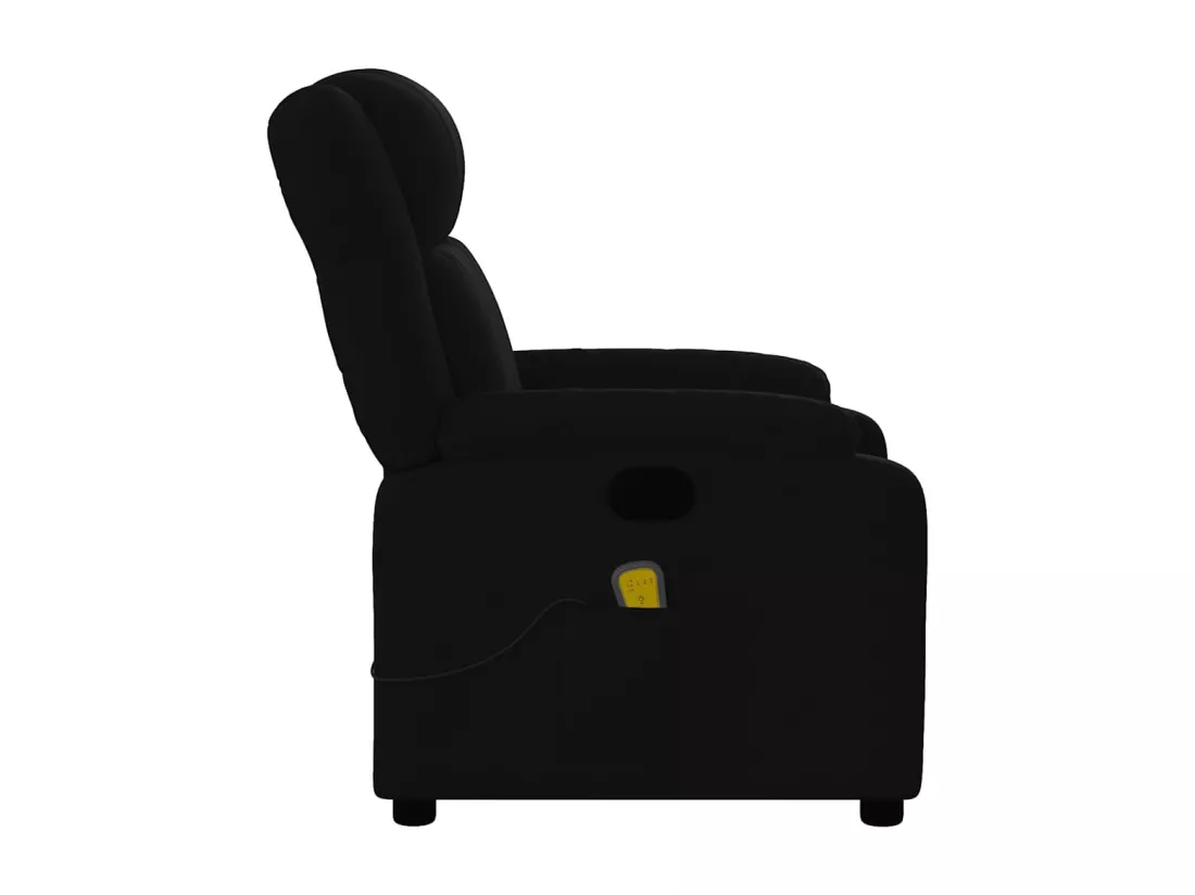 Fauteuil massant inclinable Noir Tissu