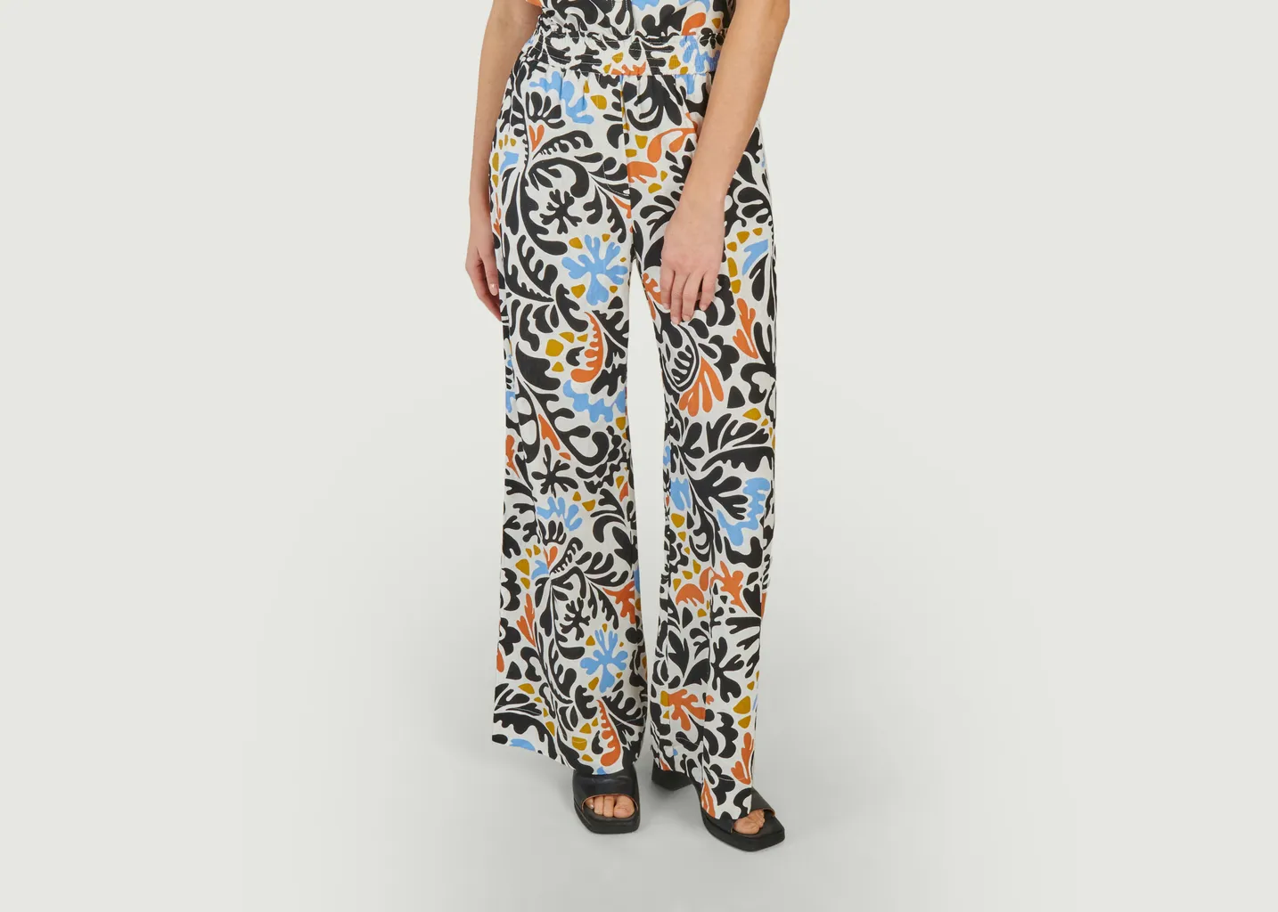Pantalon large imprimé fantaisie Jahel Suncoo