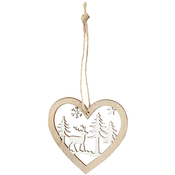Dekohänger - Weihnachten - aus Holz - ca. 7 cm - 9 Stück