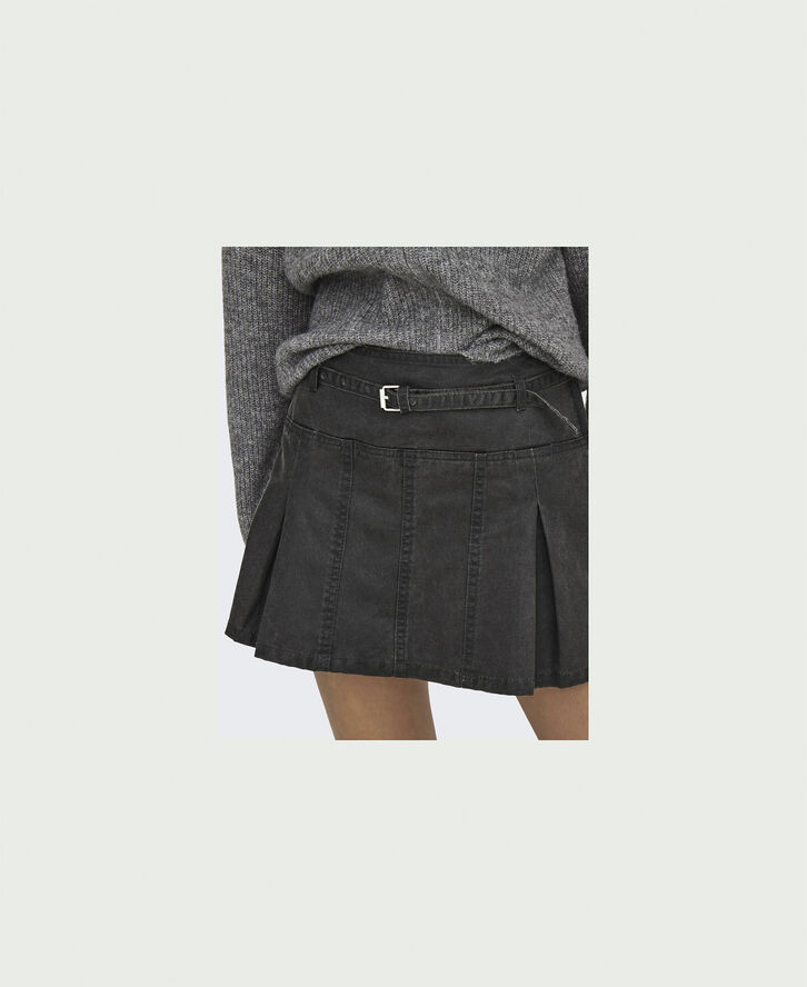 ONLY ONLDEEN MW WASHED COATED SKIRT XT P Blå