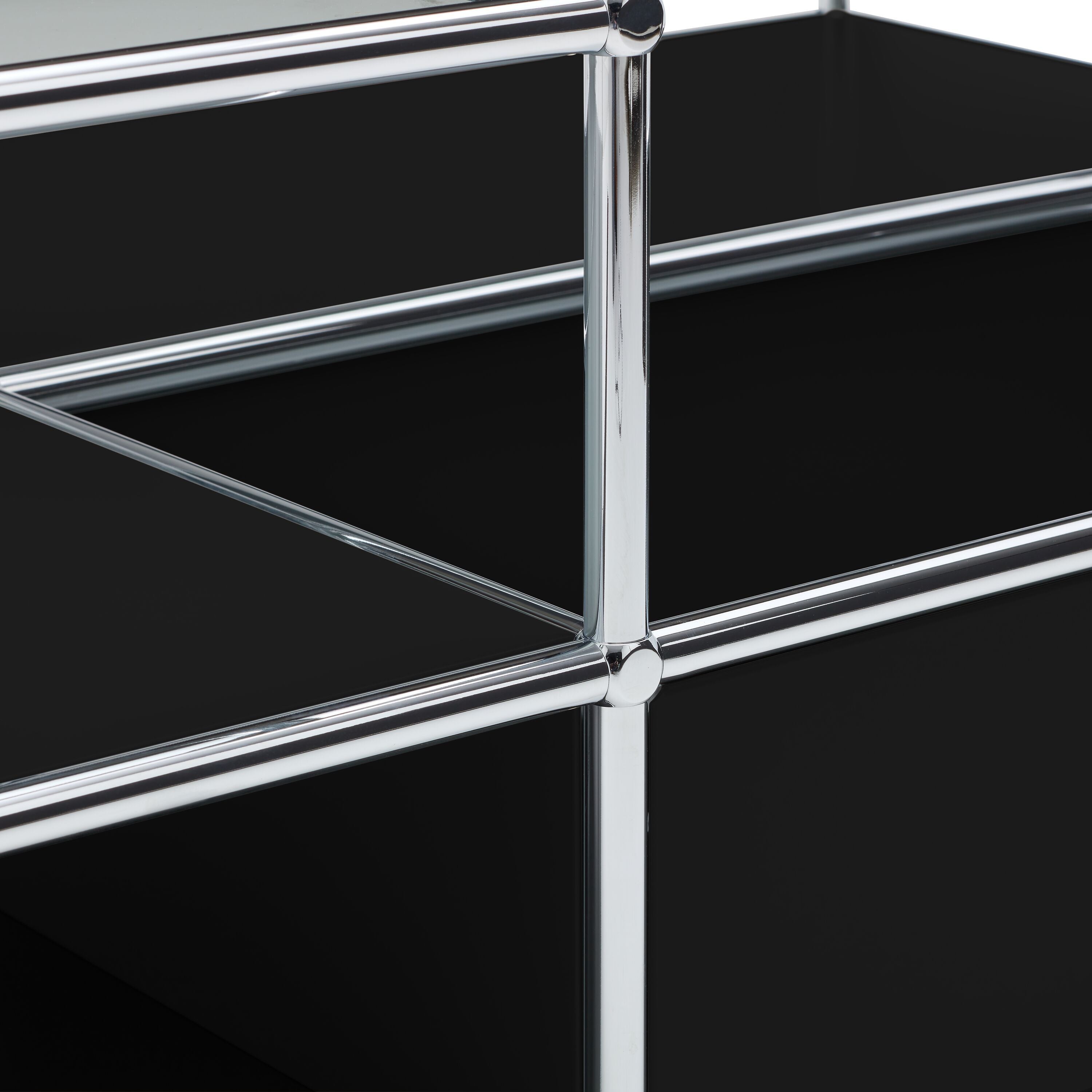 FLEXCUBE Salontisch - Schwarz / B: 152.5 cm x T: 77.5 cm x H: 43.5 cm