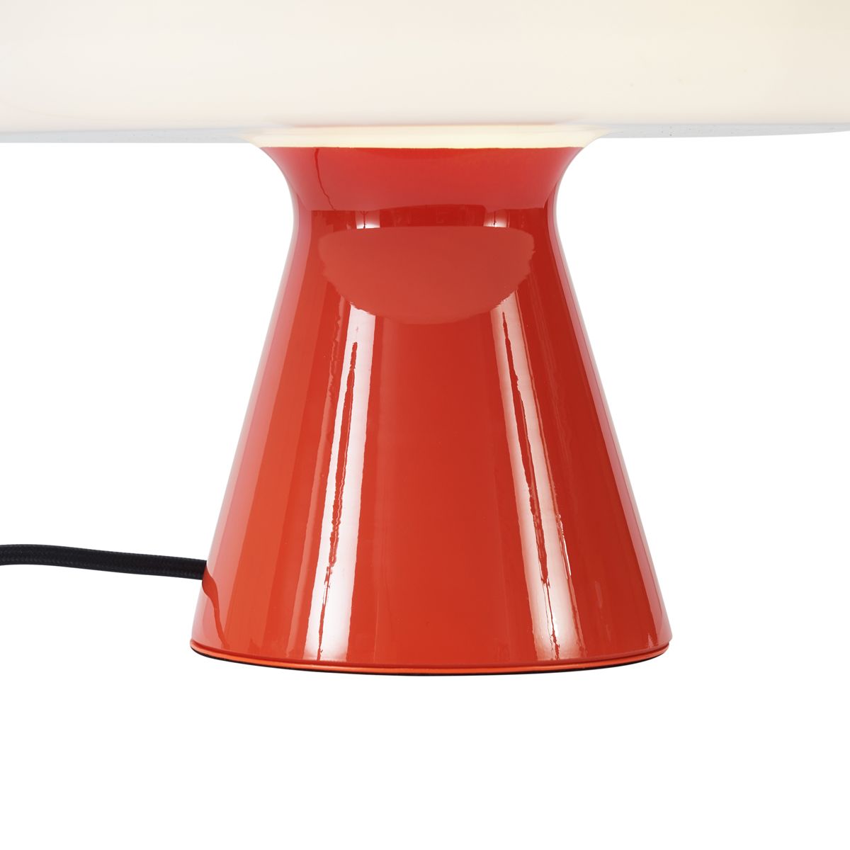 Retro tafellamp rood met wit - Knop