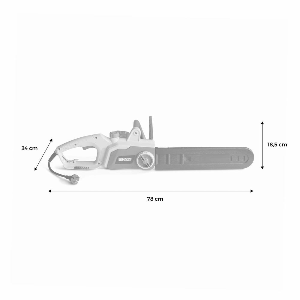 Tronçonneuse électrique voltr 2000 w 40cm (16“). Élagage. Abattage de buche. Normes ce