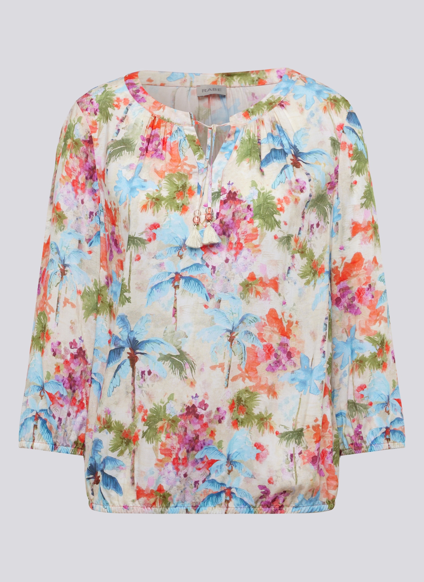 Rabe Druckbluse , im Tunika-Stil und mit floralem Muster