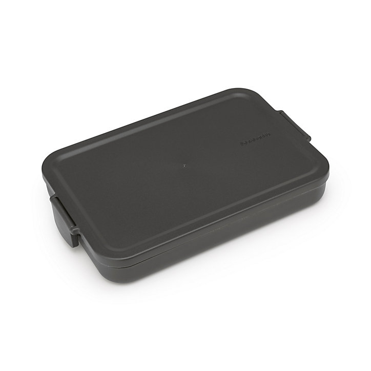 Boîte à repas plate Brabantia Make & Take gris foncé