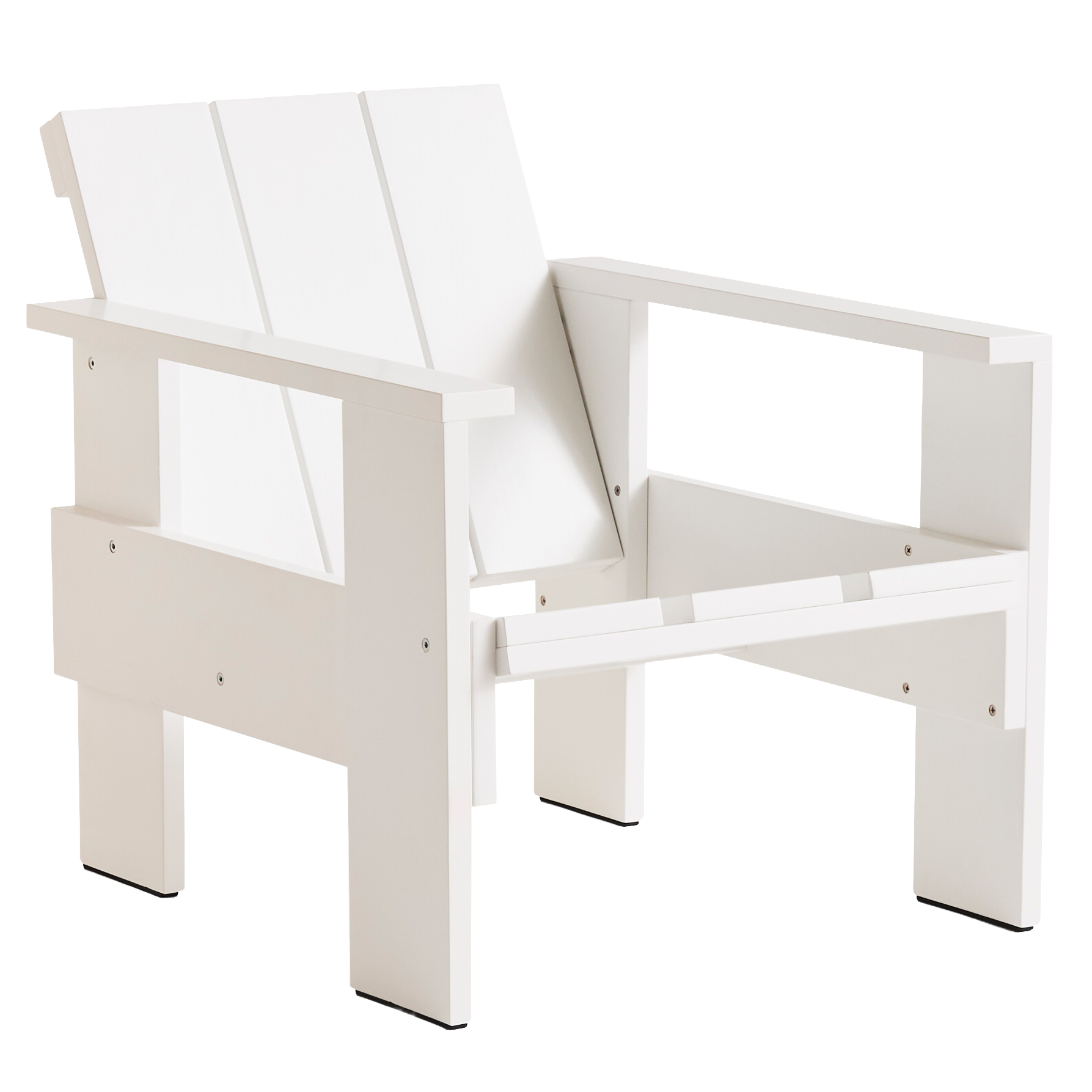 Loungestoel Crate Pinewood wit