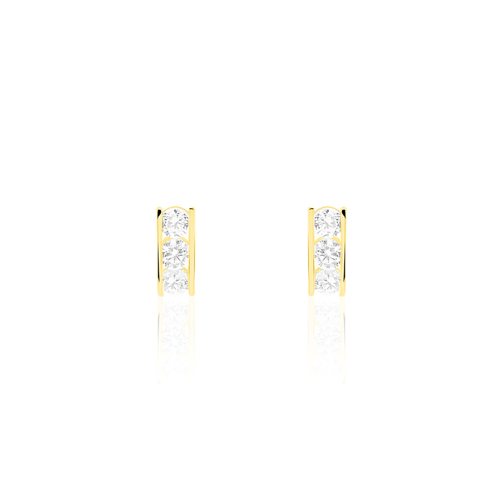 Boucles D'oreilles Puces Rachilda Or Jaune Oxyde De Zirconium