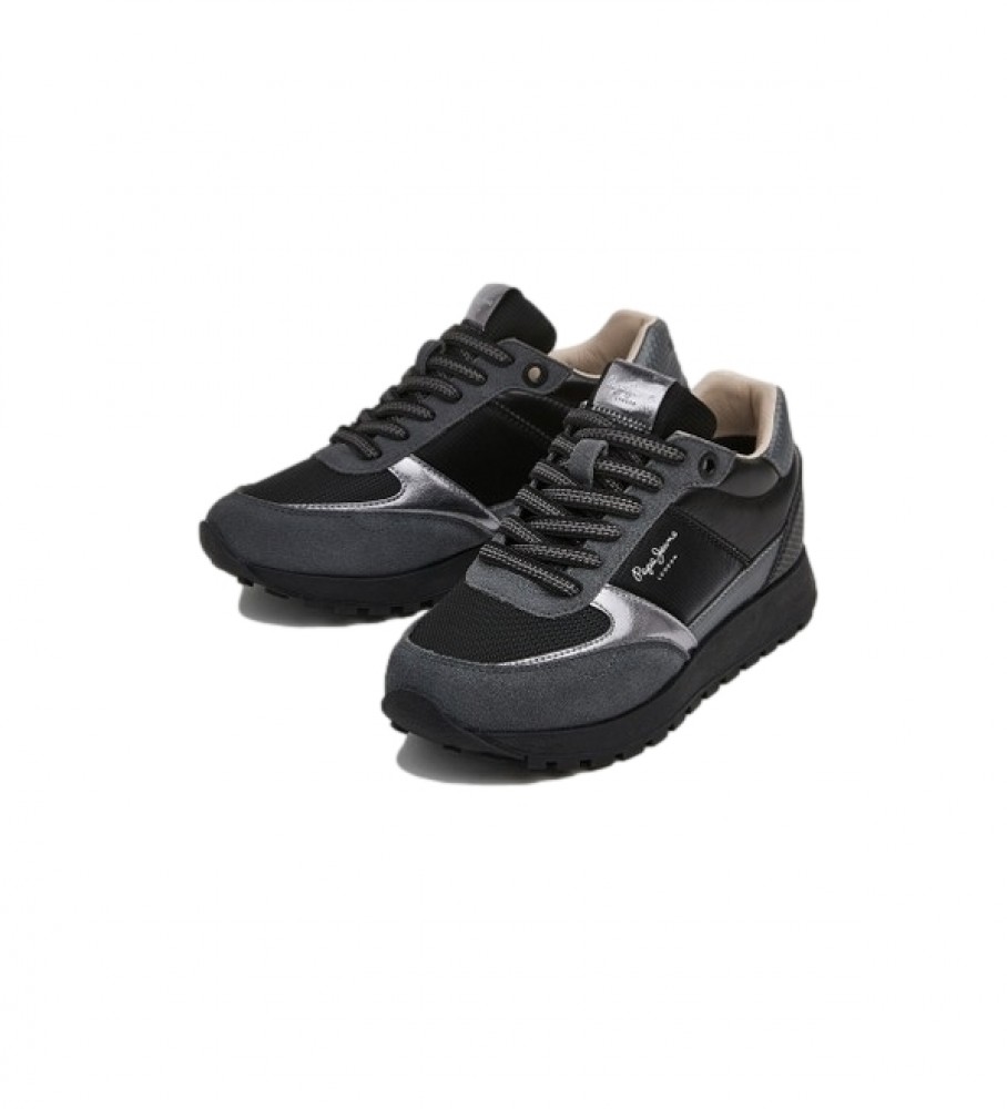 Tênis Pepe Jeans Dean Square de couro preto
