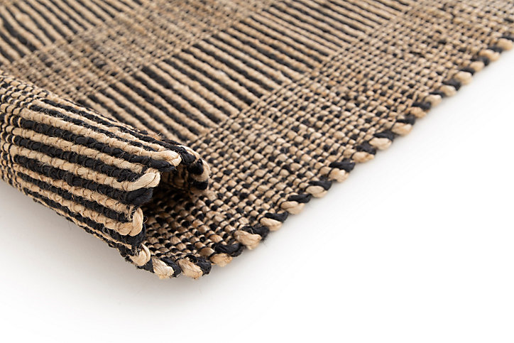 Tapis jute et coton GoodHome L.150 x l.80 cm