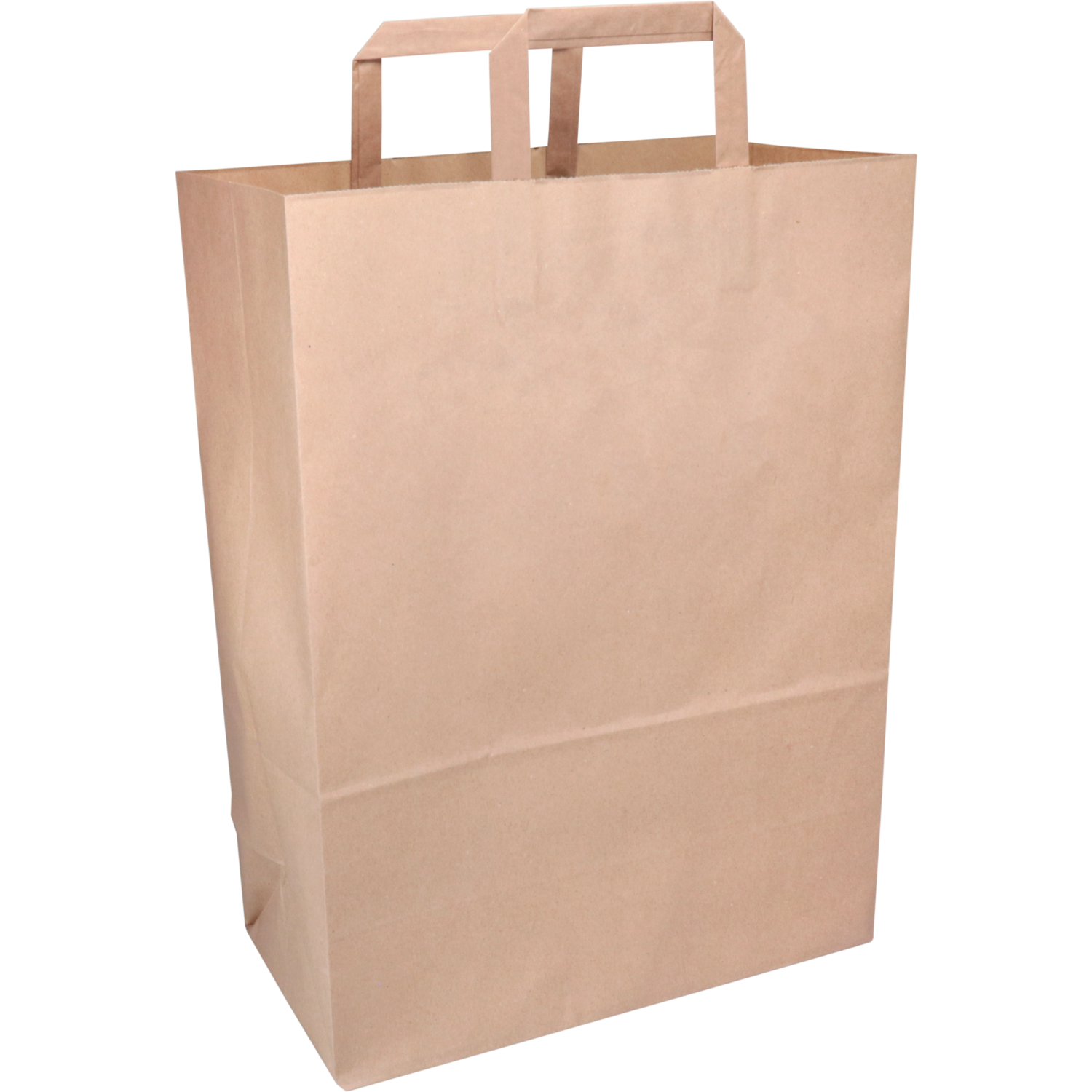 Tas, Papier, platte handgreep, 32x 16x43cm, draagtas, bruin