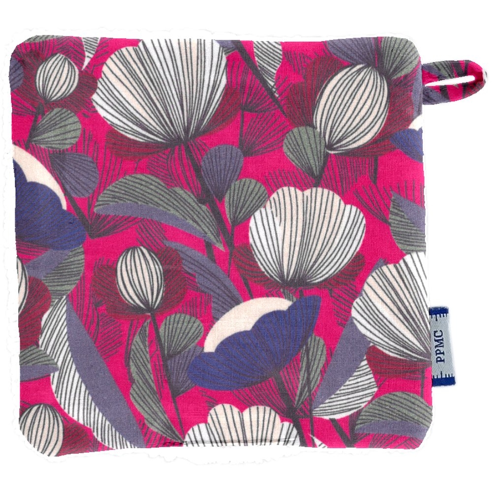 Carré Démaquillant Lavable Pavot Fuchsia