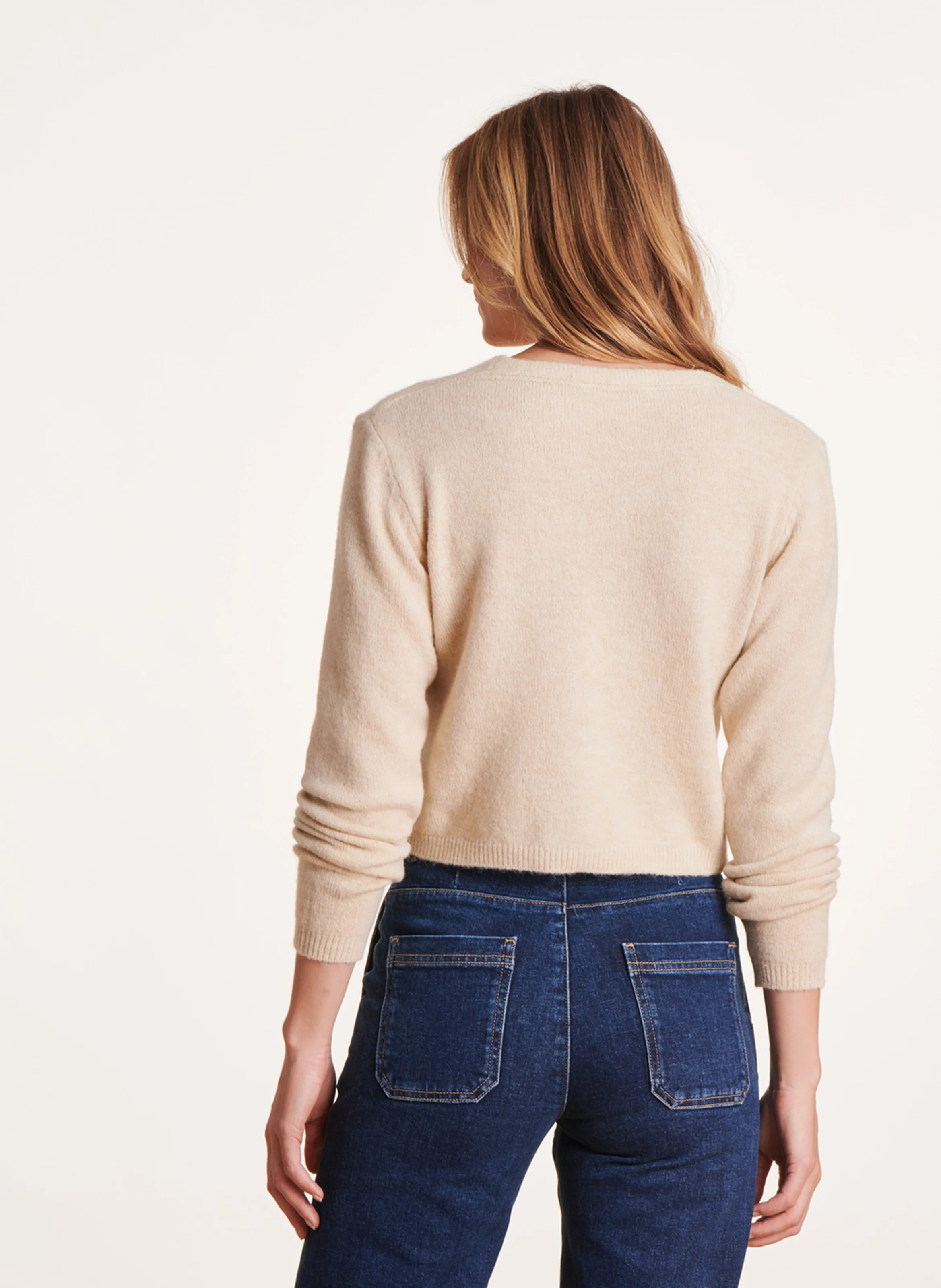 Cardigan col V | Blanc