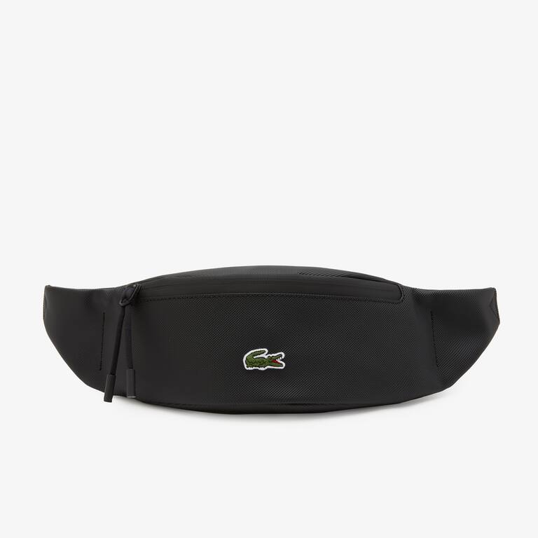 Sac banane zippé LCST en toile enduite unie Sacs banane - Noir - Lacoste - Unisex