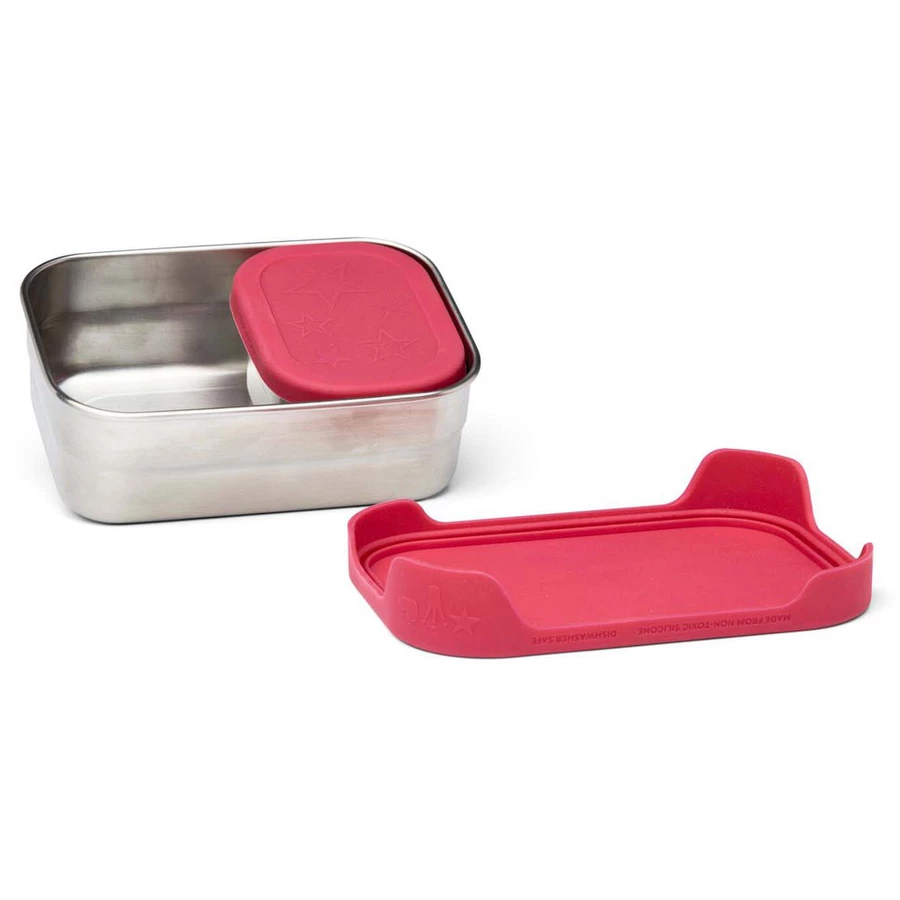 Ergobag Zubehör - Brotzeitbox Edelstahl 2tlg. 16 cm Prinzessin