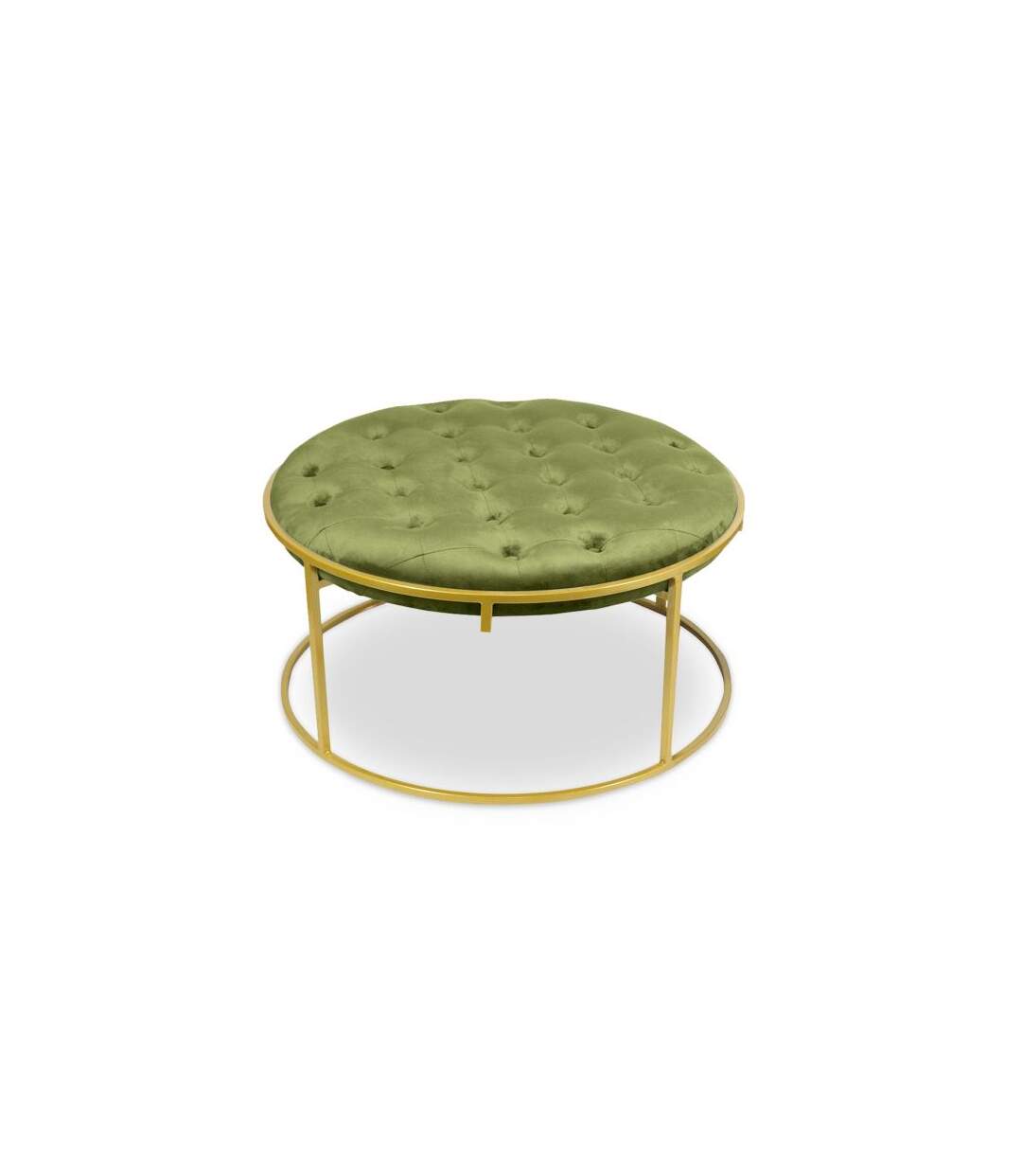 Paris Prix - Lot De 2 Poufs Design En Velours valona 75cm Kaki