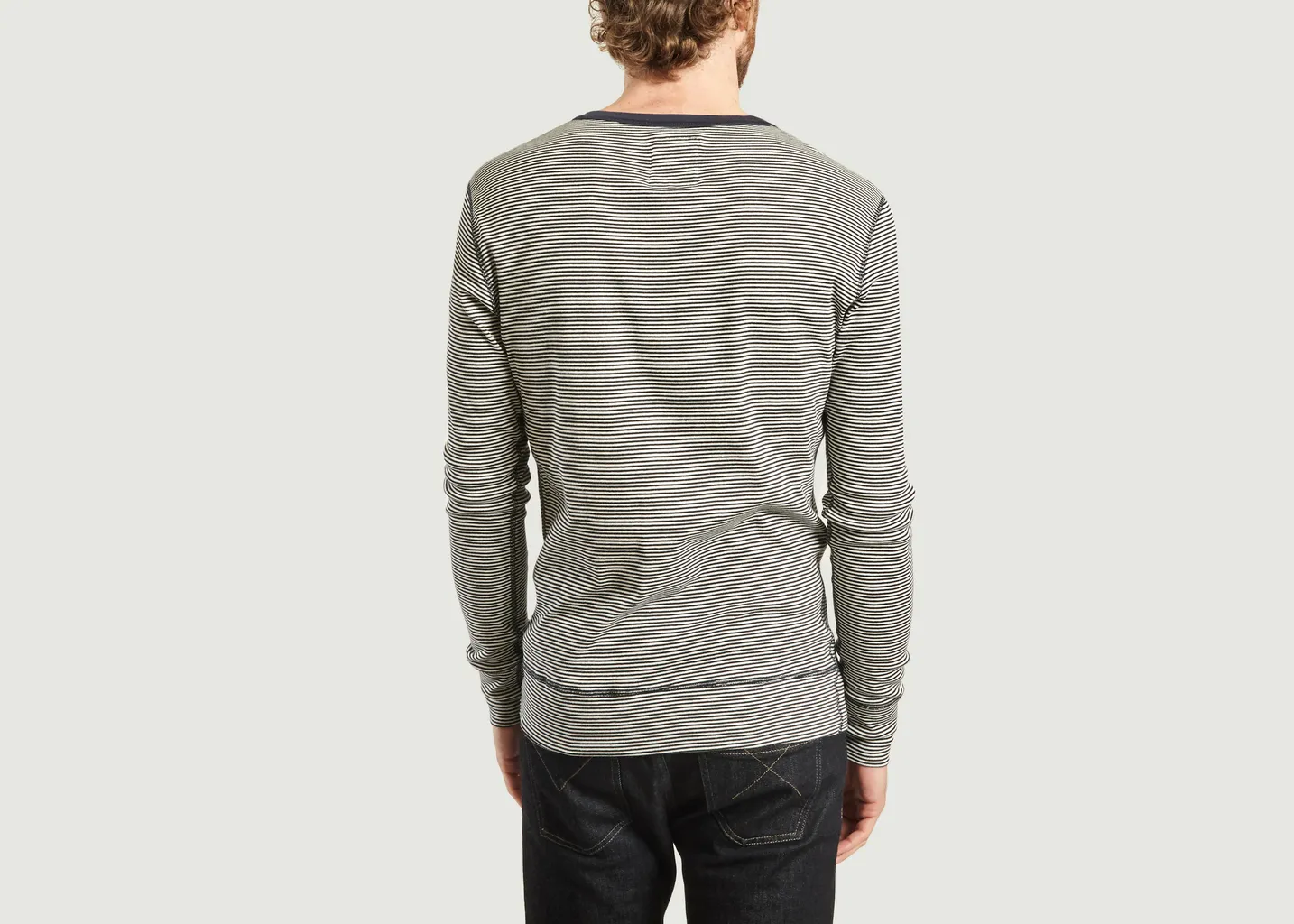 T-Shirt Manches Longues Henley Rayé Harri Hemen