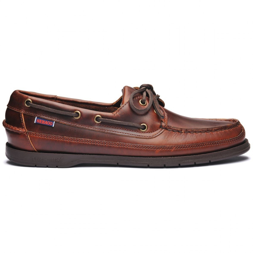 SCHOONER DGL BRUSHED Brown Gum-CHAUSSURES BATEAU POUR HOMME SCHOONER EN CUIR