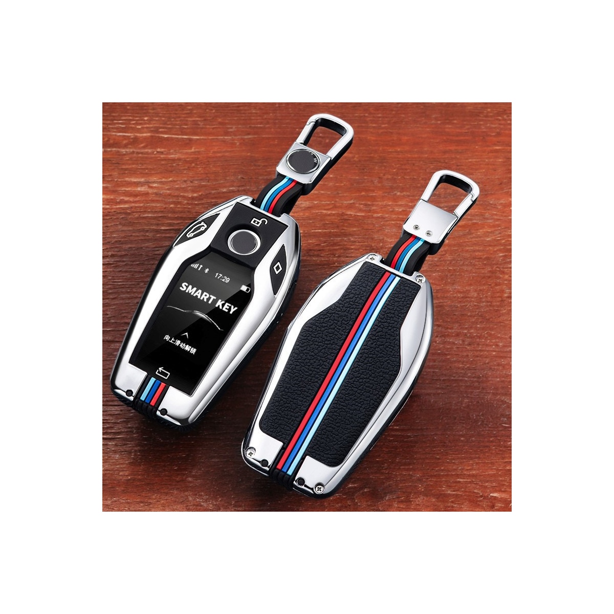 BMW nøkkelbrikkedeksel for BMW 3-serie, 5-serie, 7-serie, 1-serie Sølv
