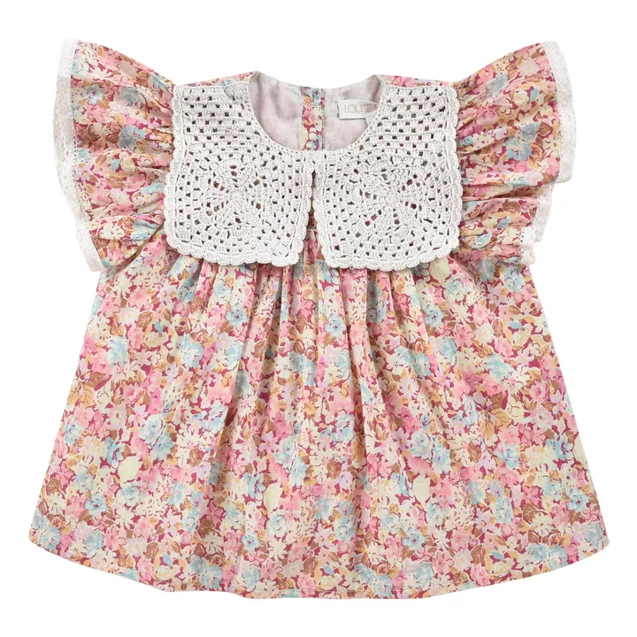 Louise Misha Robe Warisa Col Crochet | Rose