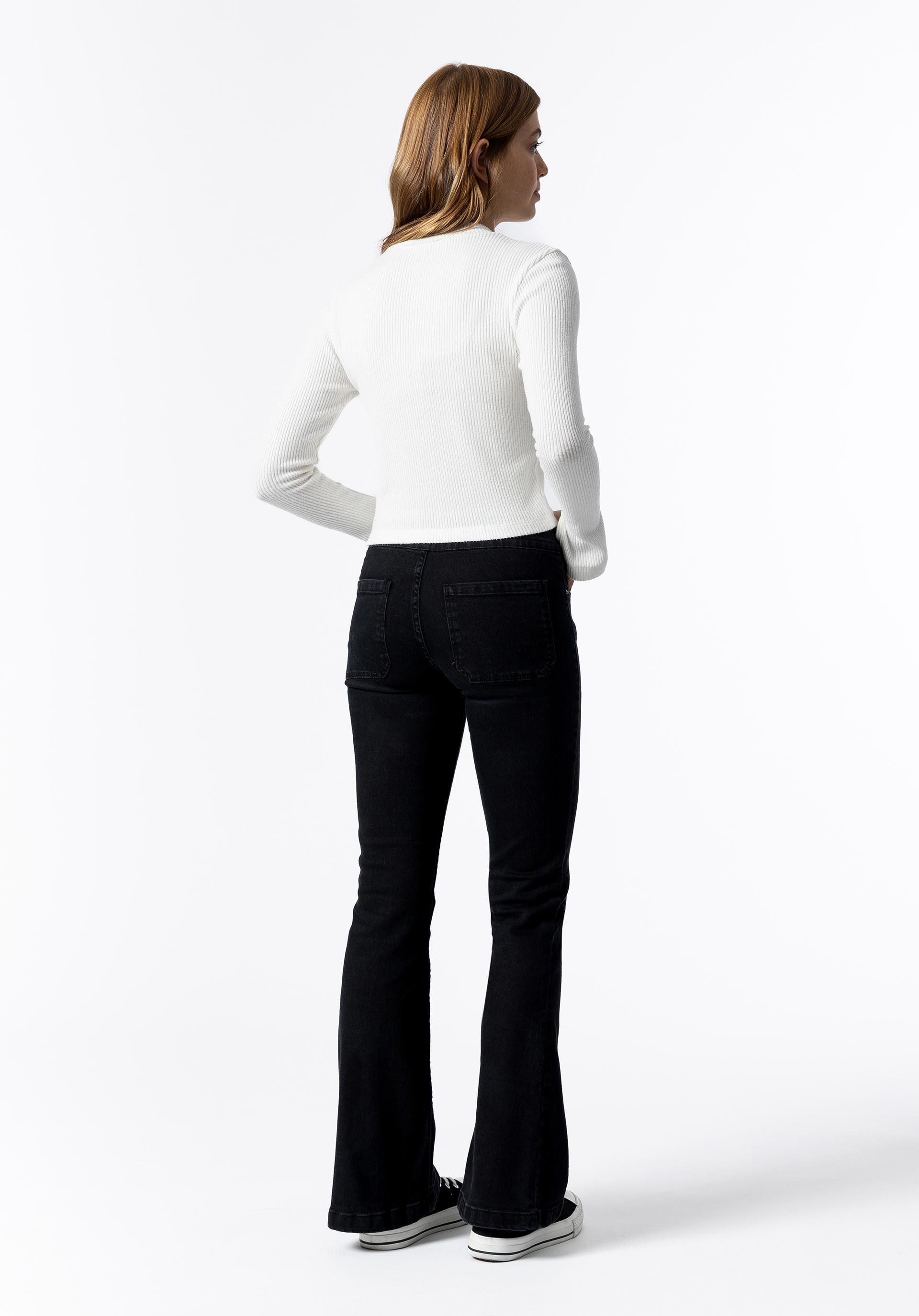 Jeans Flare de Cintura Baixa