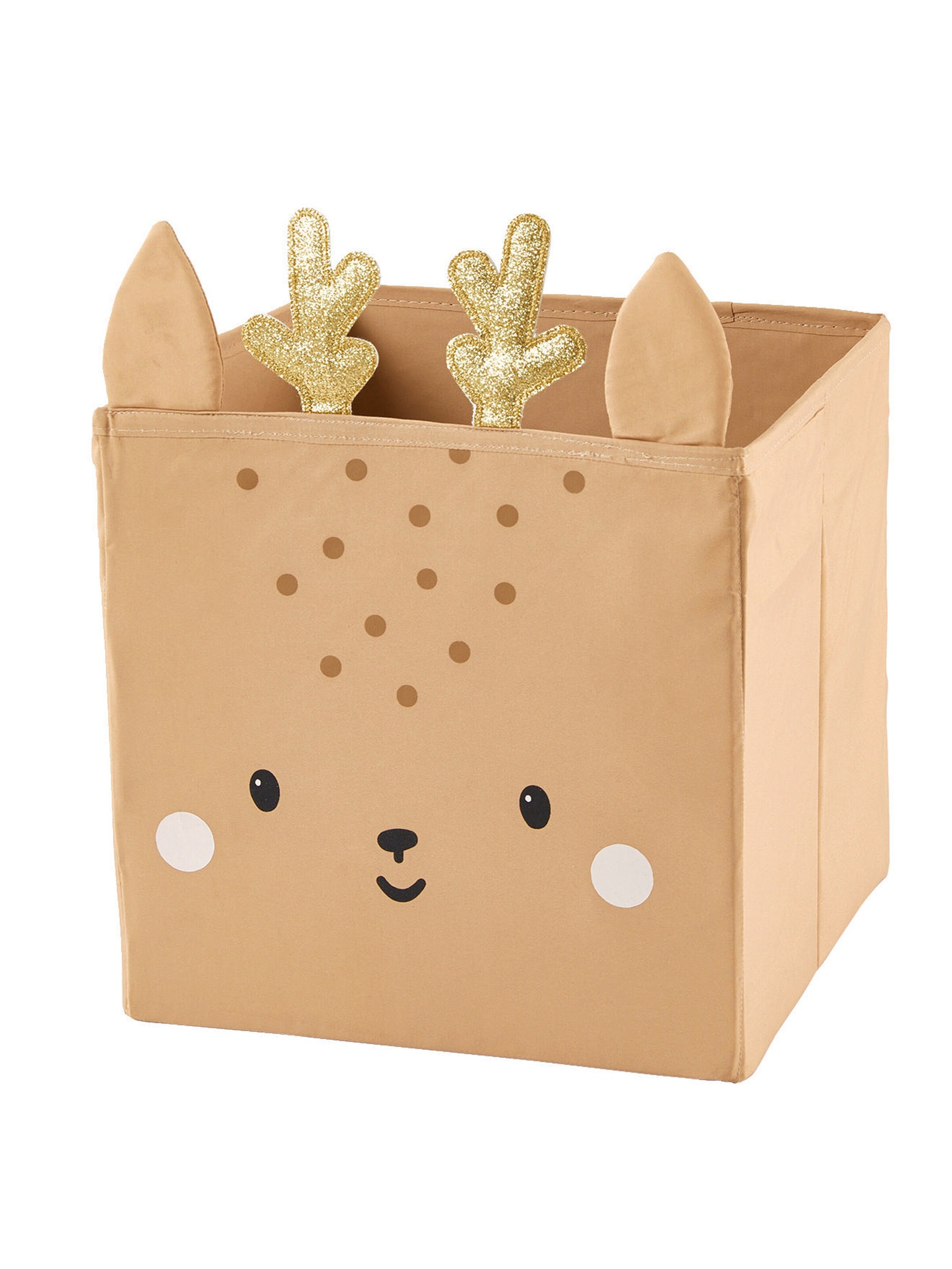 Vertbaudet 3er-Set Kinderzimmer Aufbewahrungsboxen GRÜNER WALD braun/grün