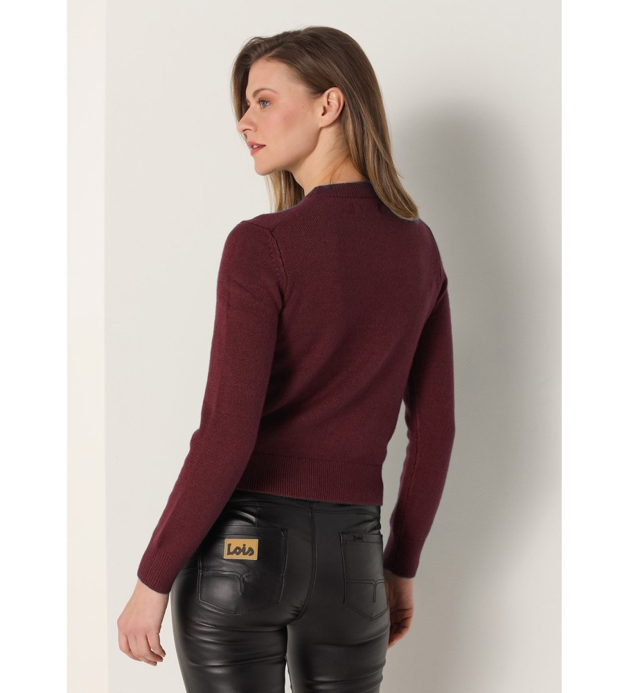 Camisa básica Lois cor vinho