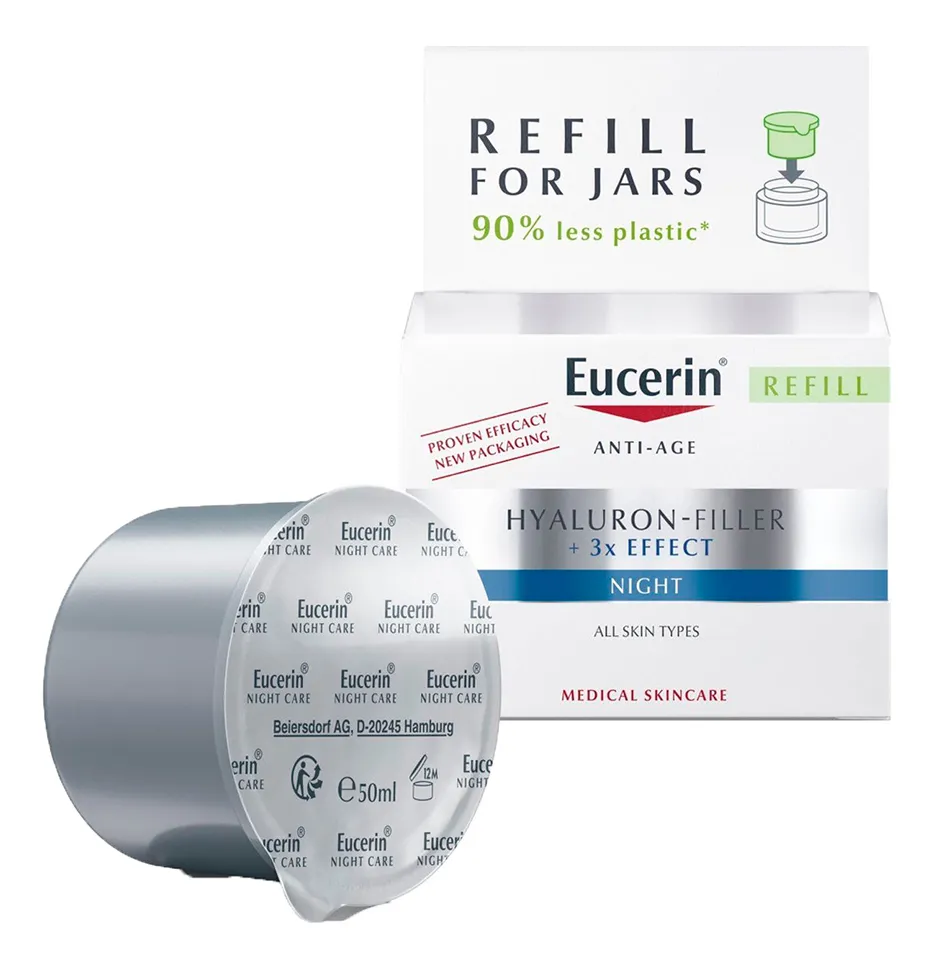 Eucerin Hyaluron-Filler   3x Effect Night Cream Refill - 50 ml.