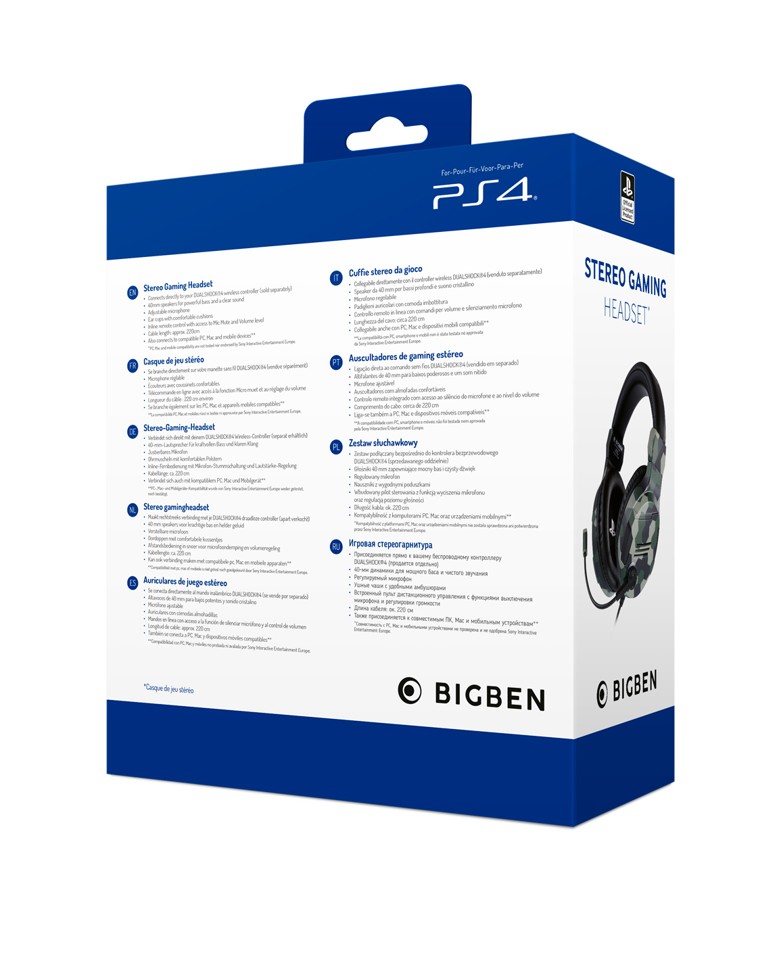 NaconPS4 Gaming Headset V3 - Green - Headset - Sony