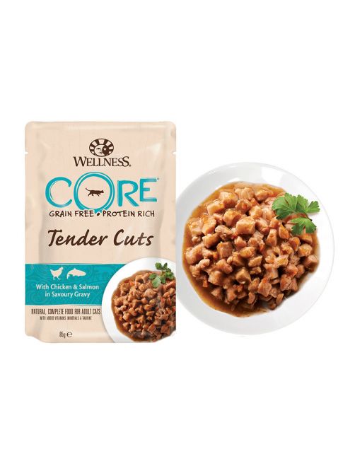 Wellness Core Tender Cuts Chicken Selection - Kattenvoer - Kip 6x85 g