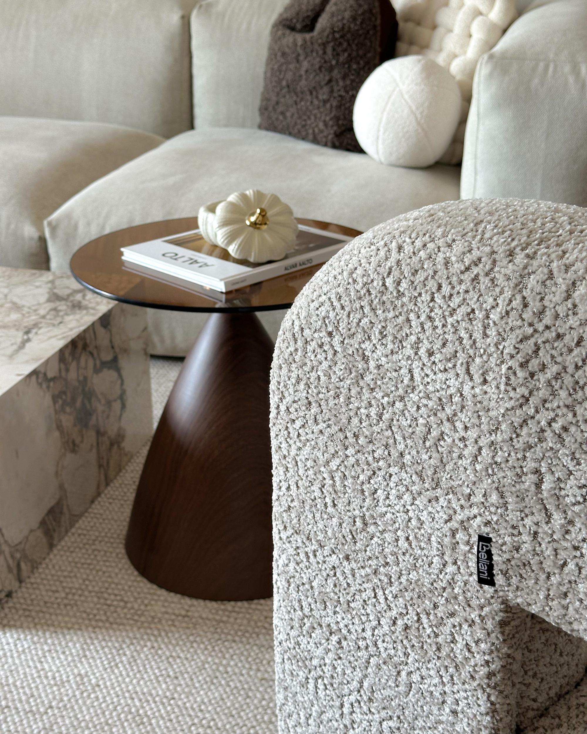 Fauteuil VIDSEL Chenille Beige