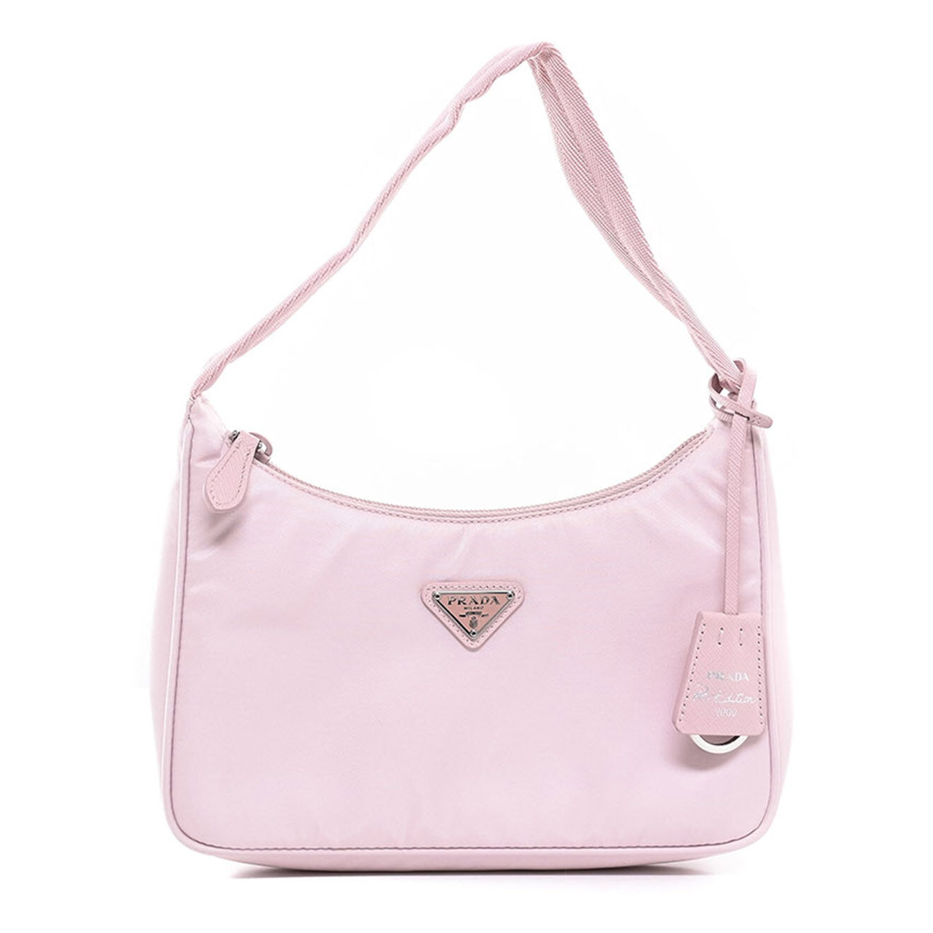 Prada Sac à main Ré-édition 2000 en Nylon rose - Neuf avec étiquette - L.23 cm
