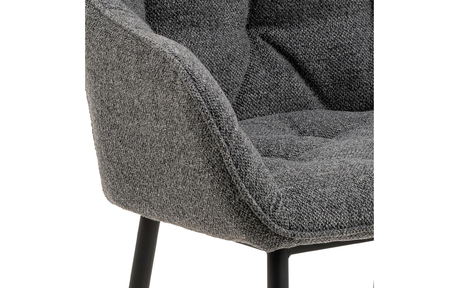 Stuhl Brooke Monza1, 2 Stück, Anthrazit<br>Esszimmerstühle mit Armlehne