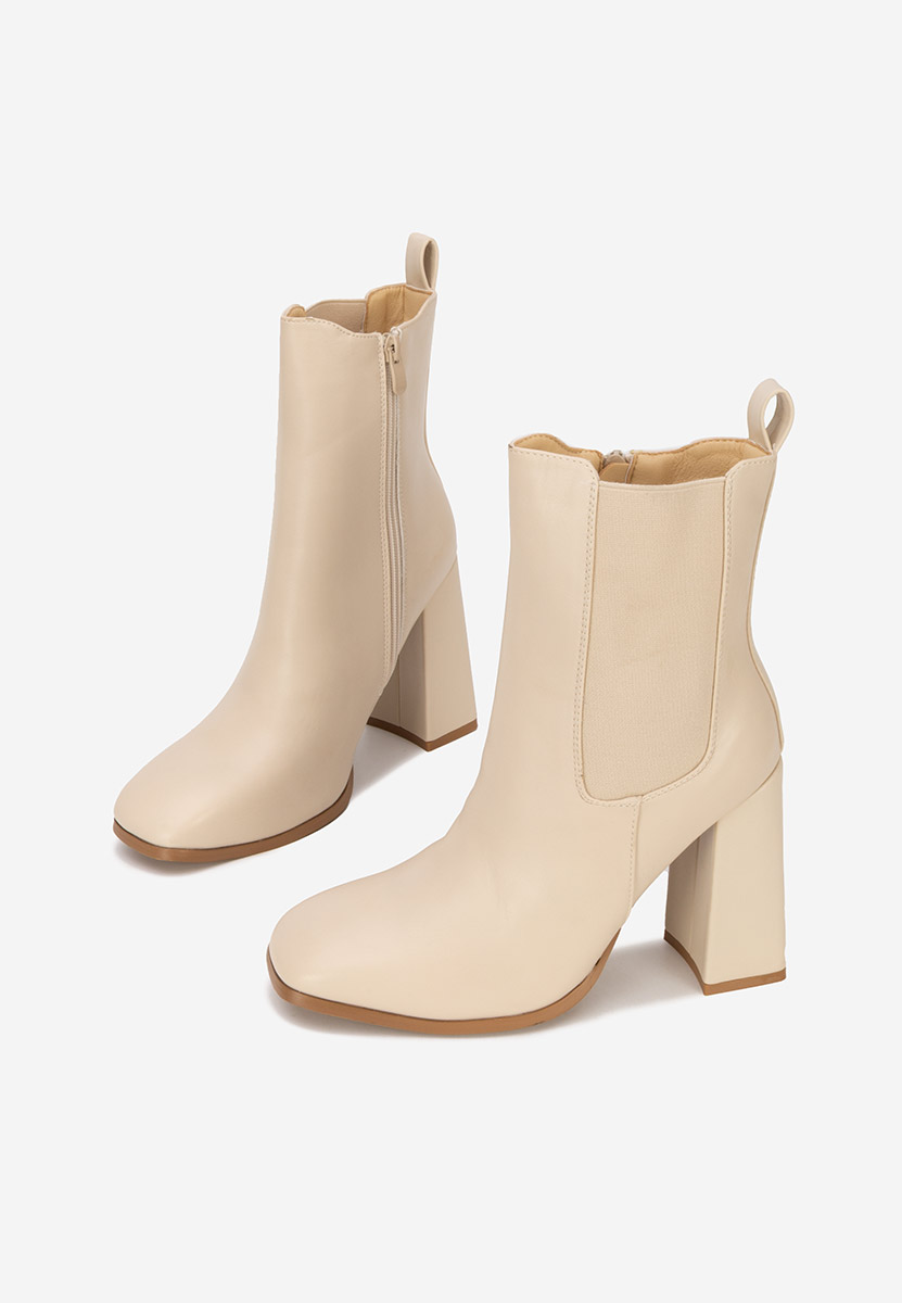 Bottines chelsea femme beige Anaela