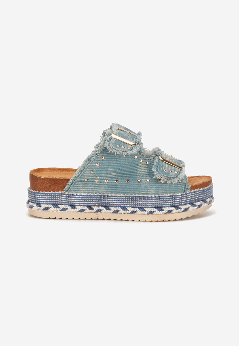 Mules à plateforme denim Sylveria