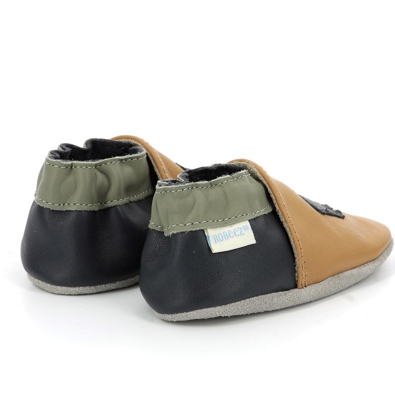 Robeez Robeez Chaussons Only Bear Camel Marine