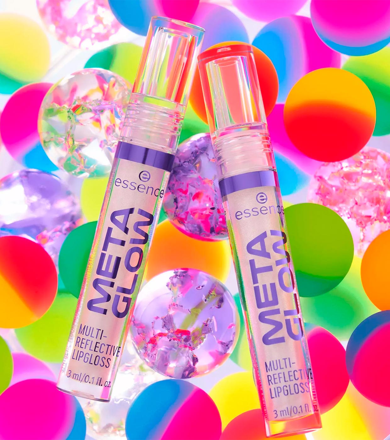 essence - Brilho labial multi-reflexo Meta Glow - 01: Cyber Space