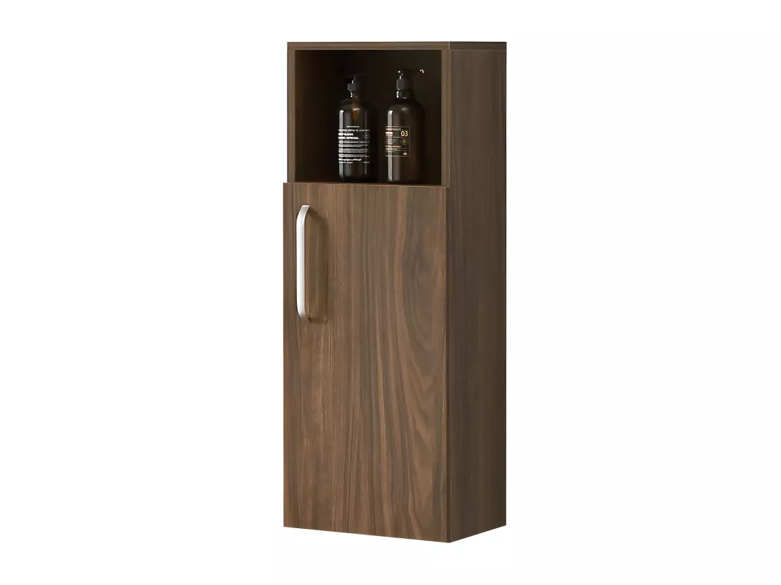 Meuble colonne de salle de bain Commode de rangement polyvalente 30*26.8*85cm Chêne Aica